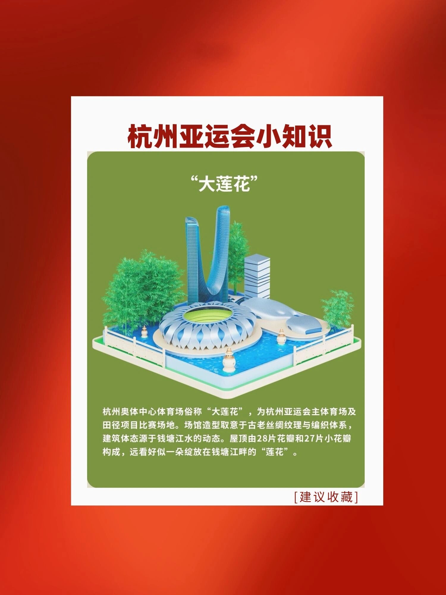 杭州19届亚运会小知识你知道多少?