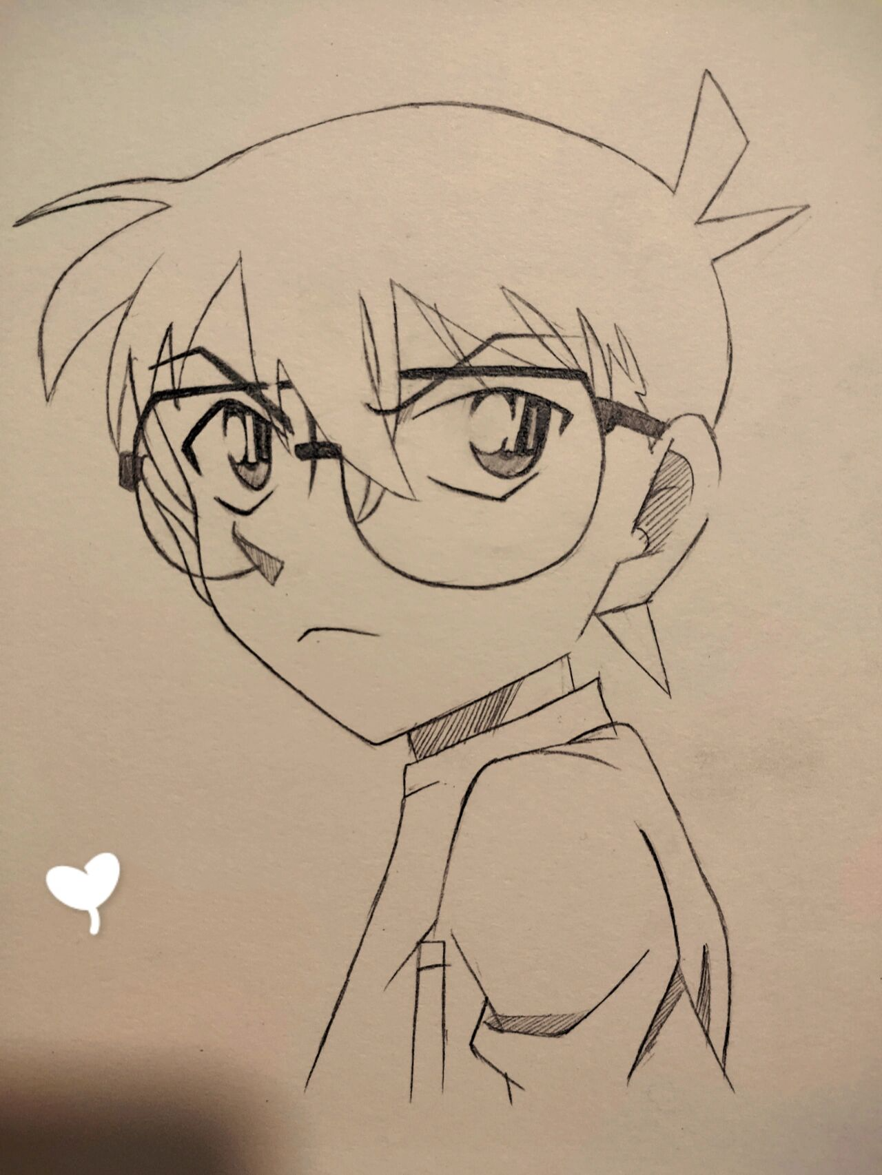 《名侦探柯南》江户川·柯南简笔画(过程
