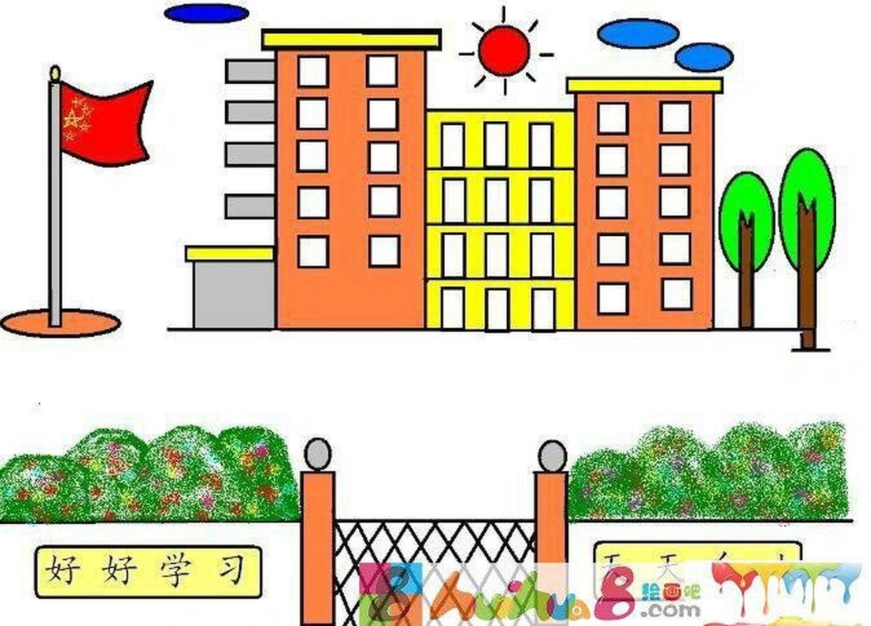 我的小学简笔画 初入小学,小学简笔画