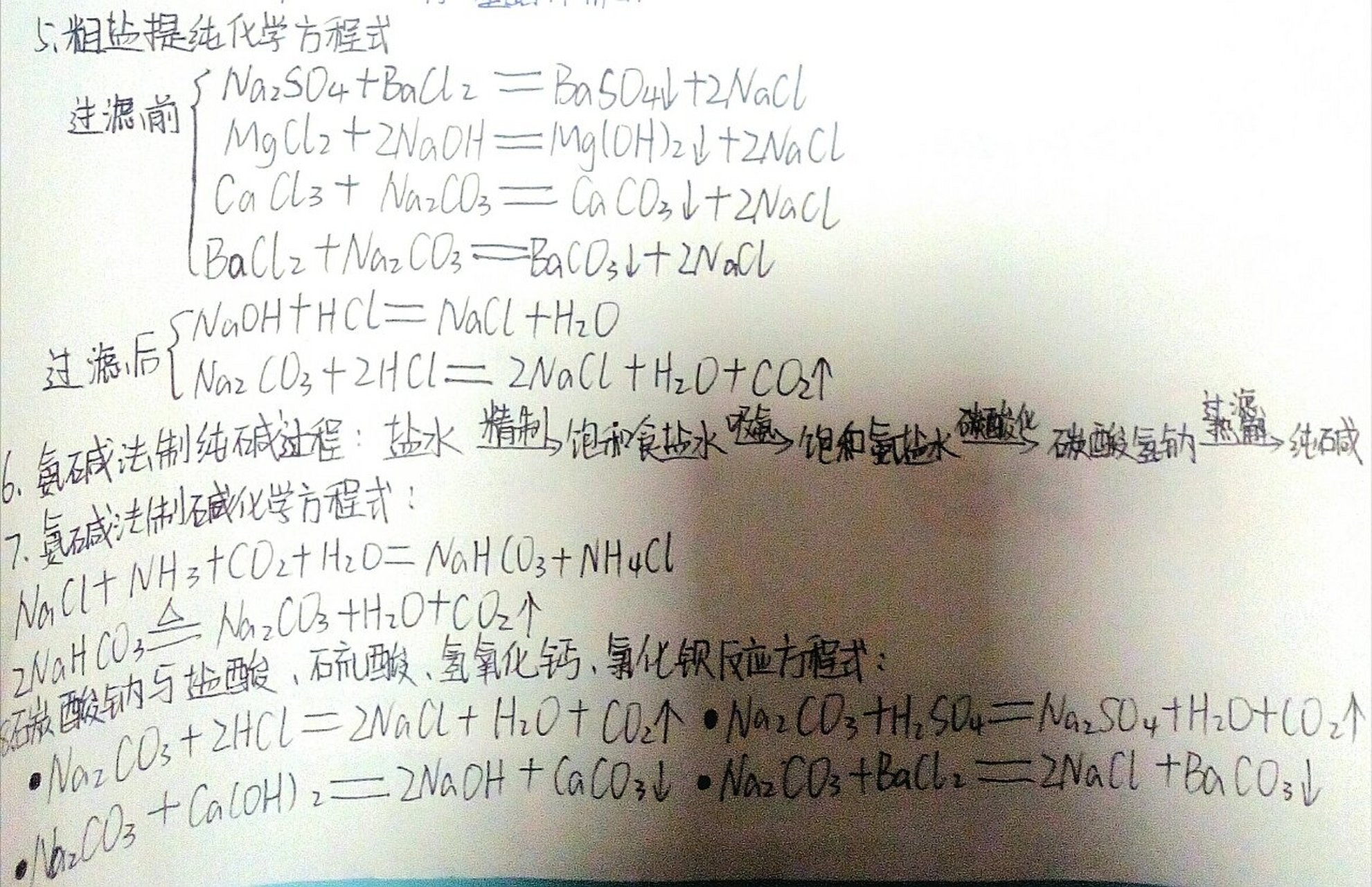 化学《海水中的化学》知识点整理 九年级化学