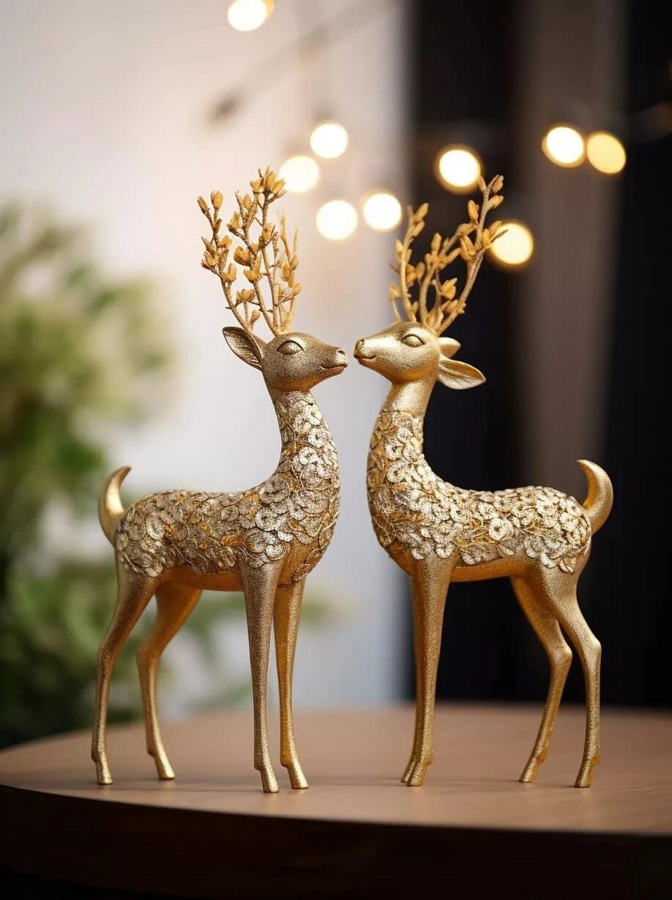 神兽金鹿,寓意财富好运 金鹿是天神赐予人间的财富之物,因此被视为