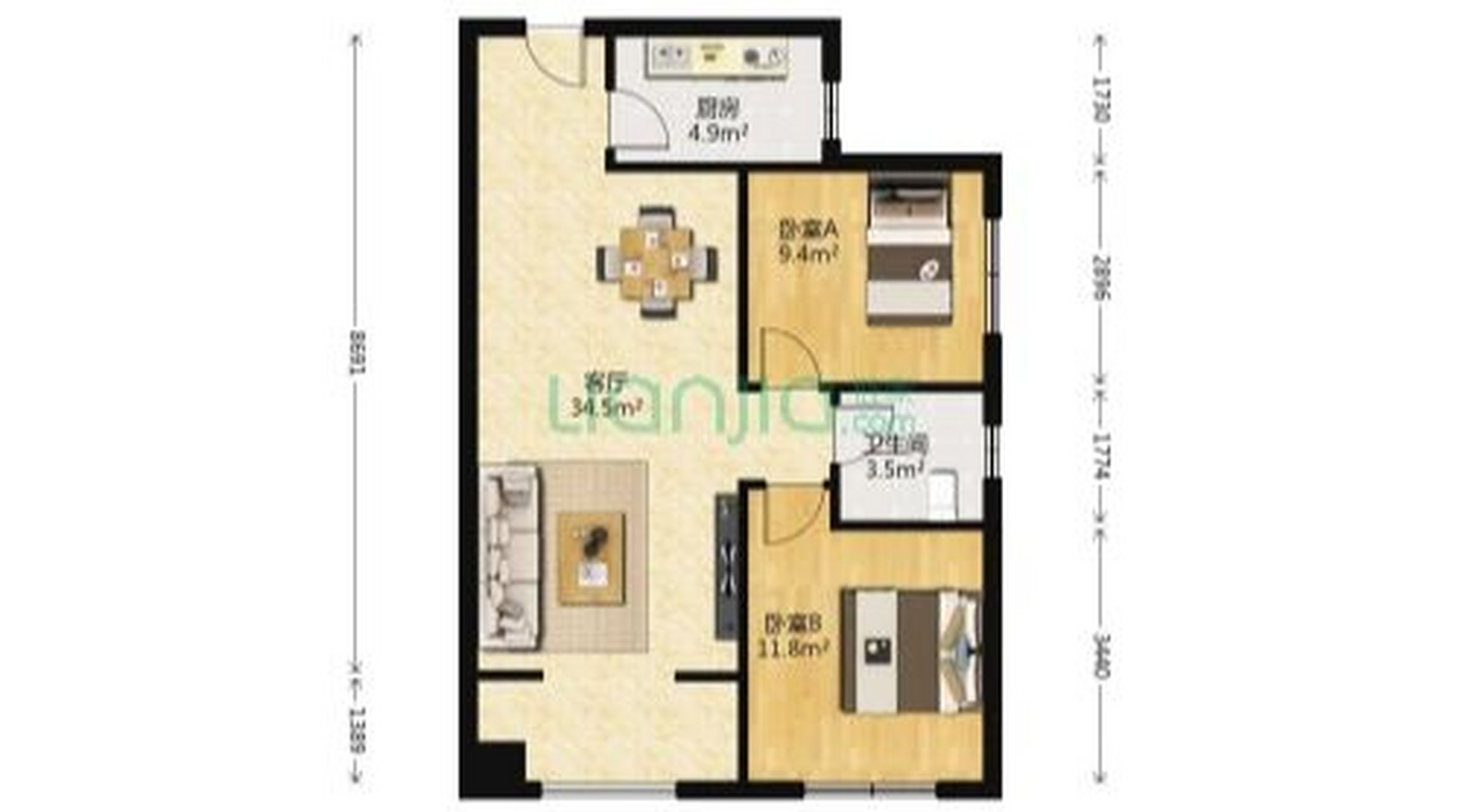 帮忙看一下户型,正东卫生间,怎么化解 正东卫生间,家有一个儿子,怎么