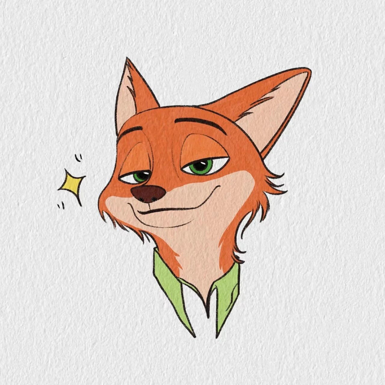 尼克狐尼克 简笔画