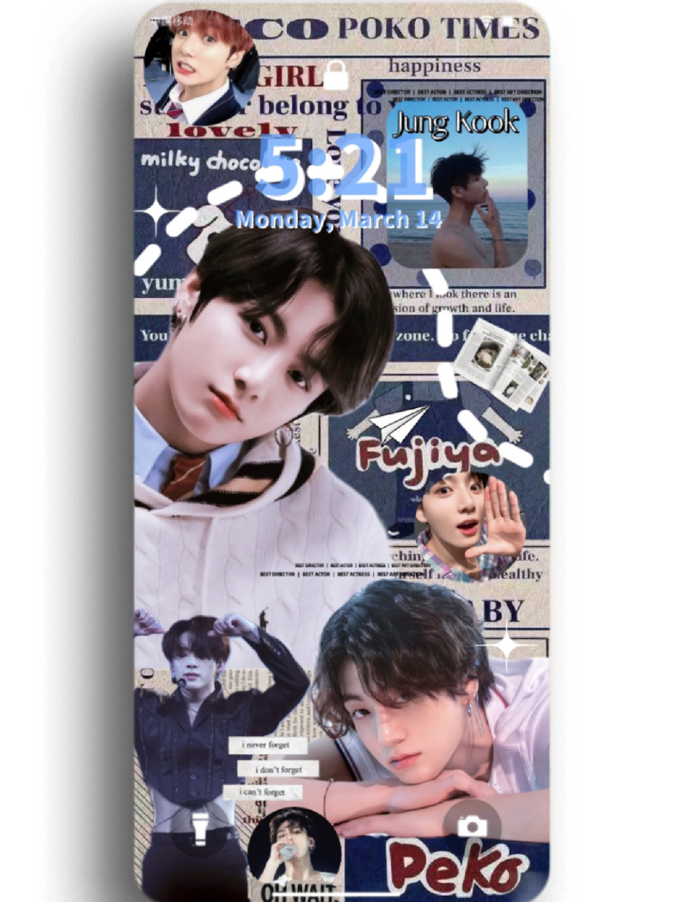 拼贴壁纸|jung kook 田柾国 反差魅力97 还有什么风格是甜酒果驾驭