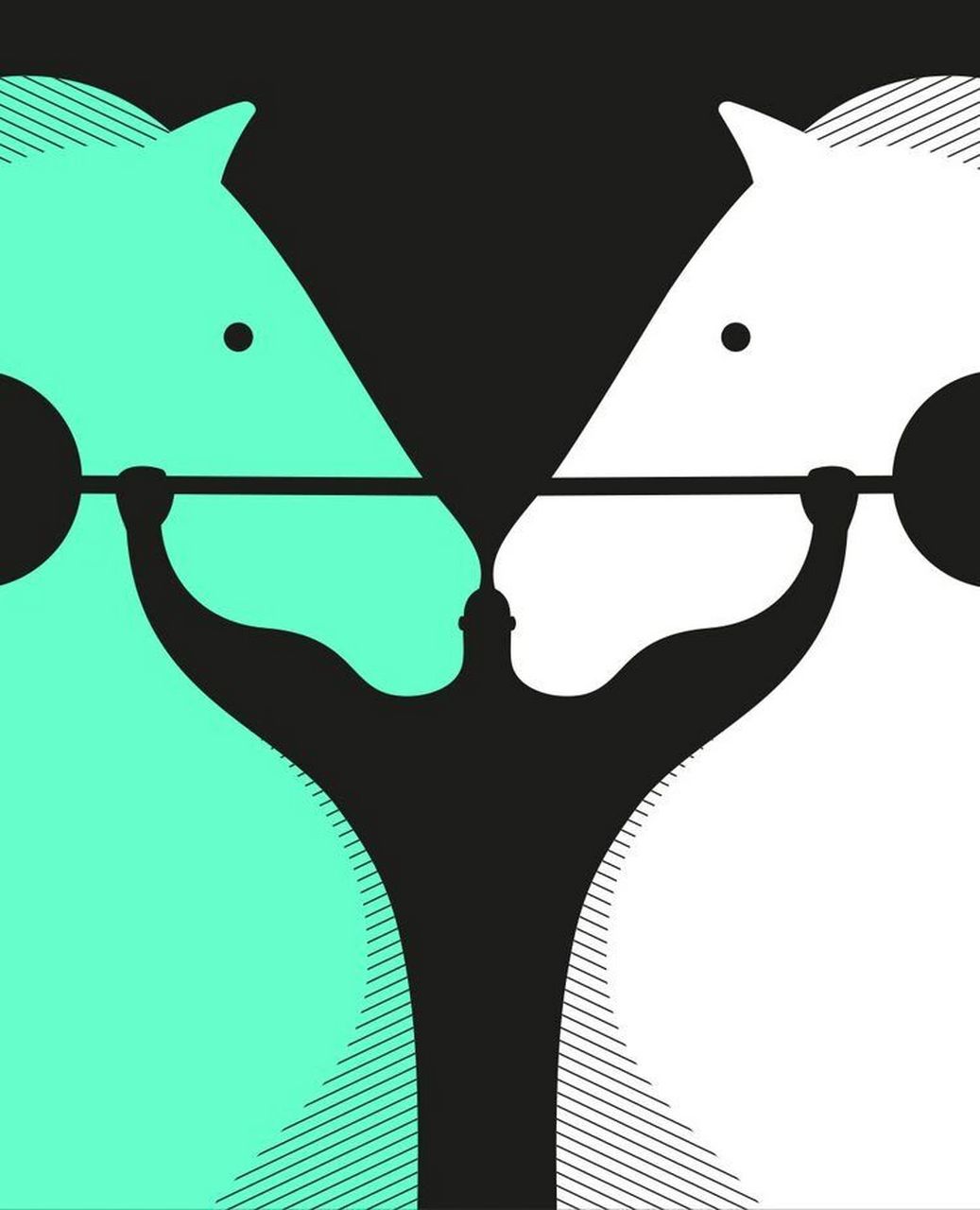 每日更新 创意海报 正负形的表现 正负形的创意手法也是经常用到的