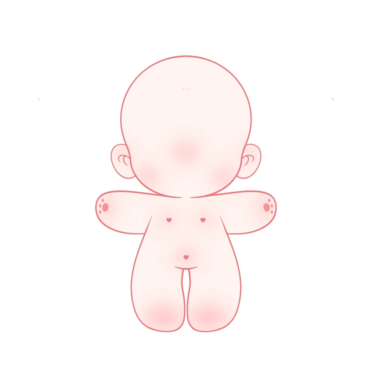 棉花娃娃娃稿 娃体 模板