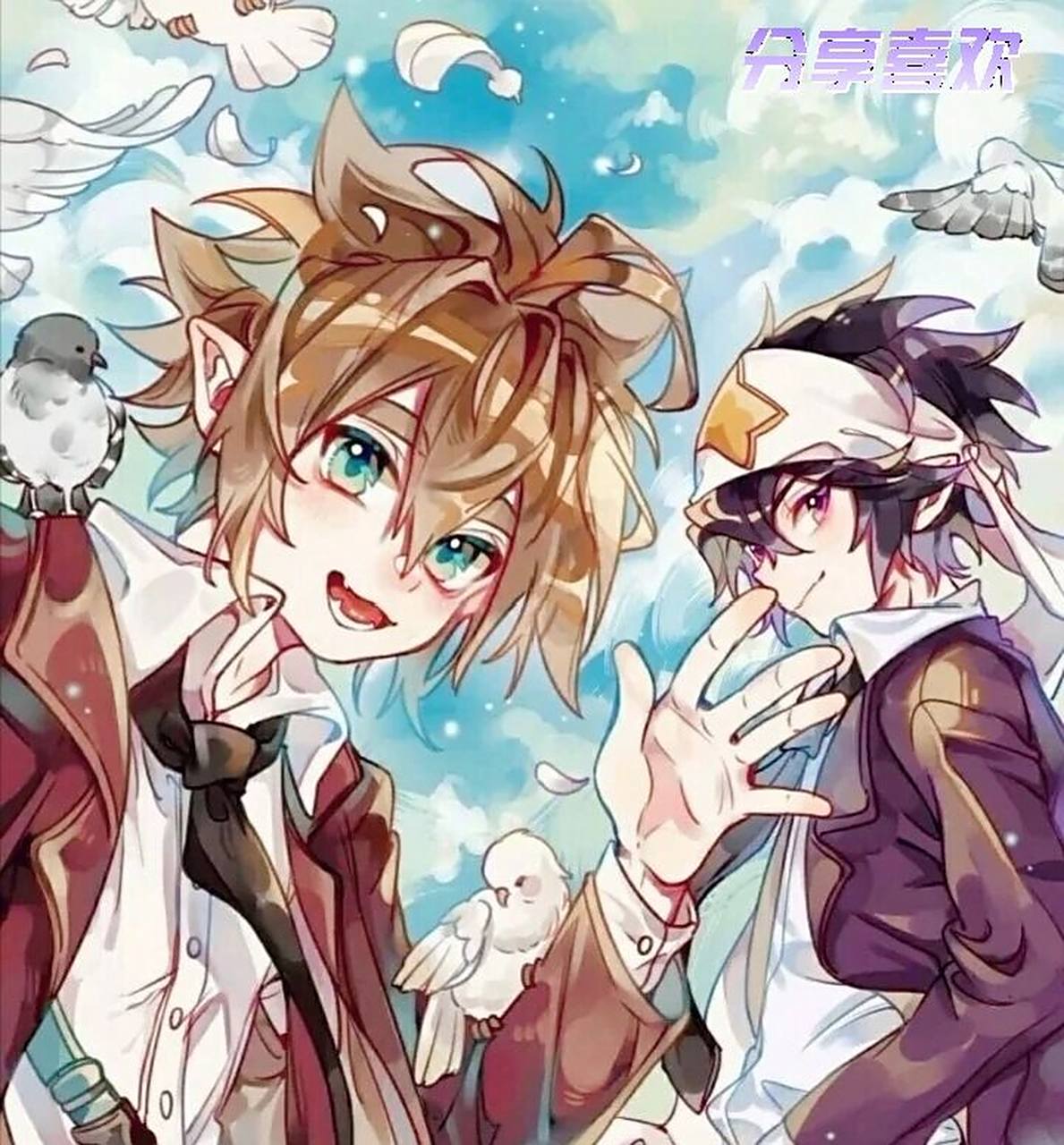 凹凸世界雷安cp图 第一次发作品,能给多少个赞呀?