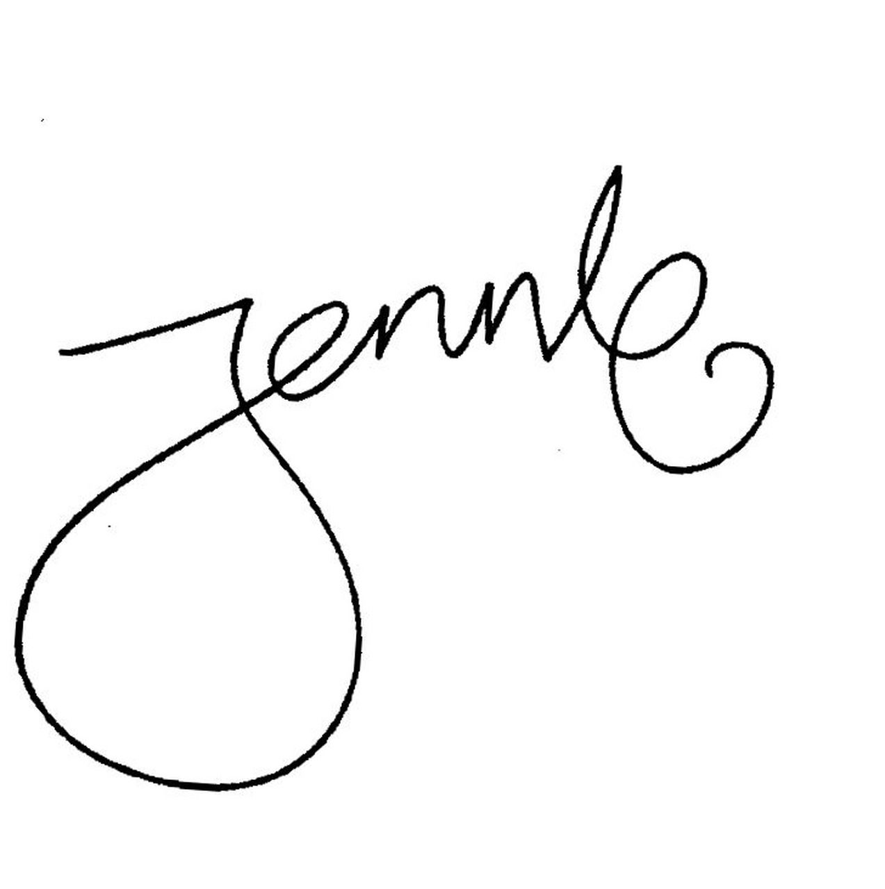 jennie手写签名图片