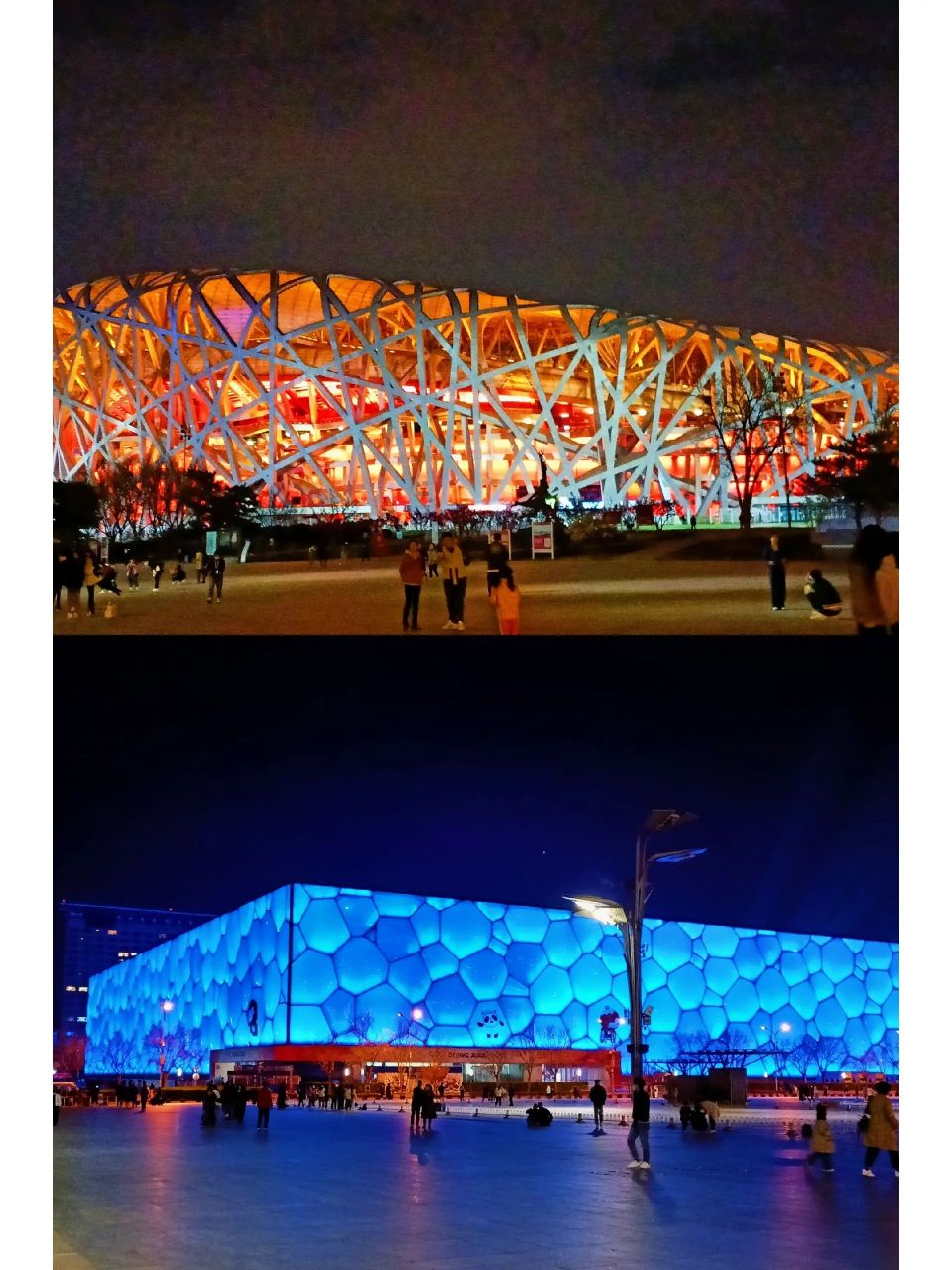 北京|打卡鸟巢,水立方夜景 99地址:鸟巢水立方都在北京奥林匹克公园
