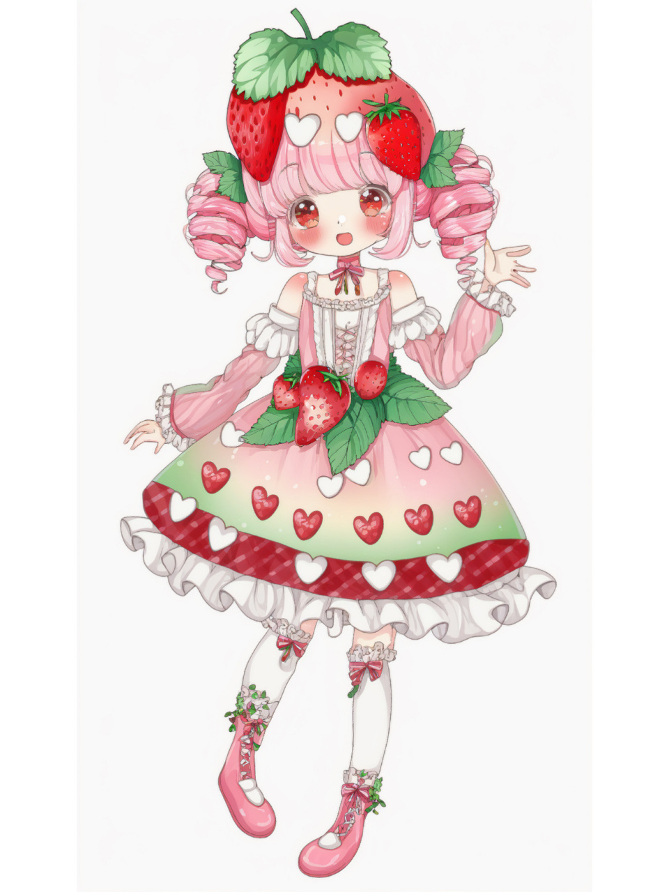 可爱二次元草莓少女壁纸