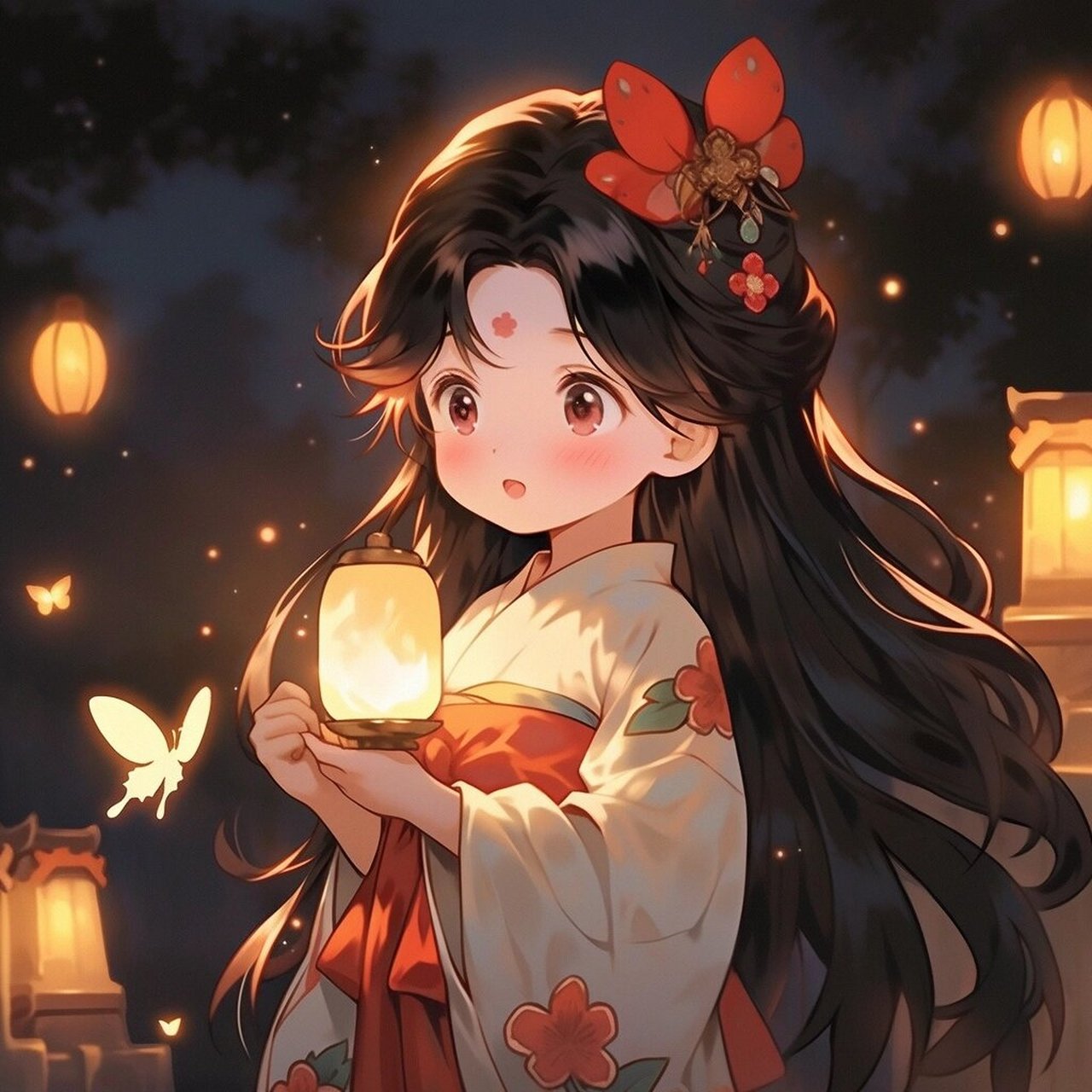 情侣头像|祈福 向花灯许个愿969696