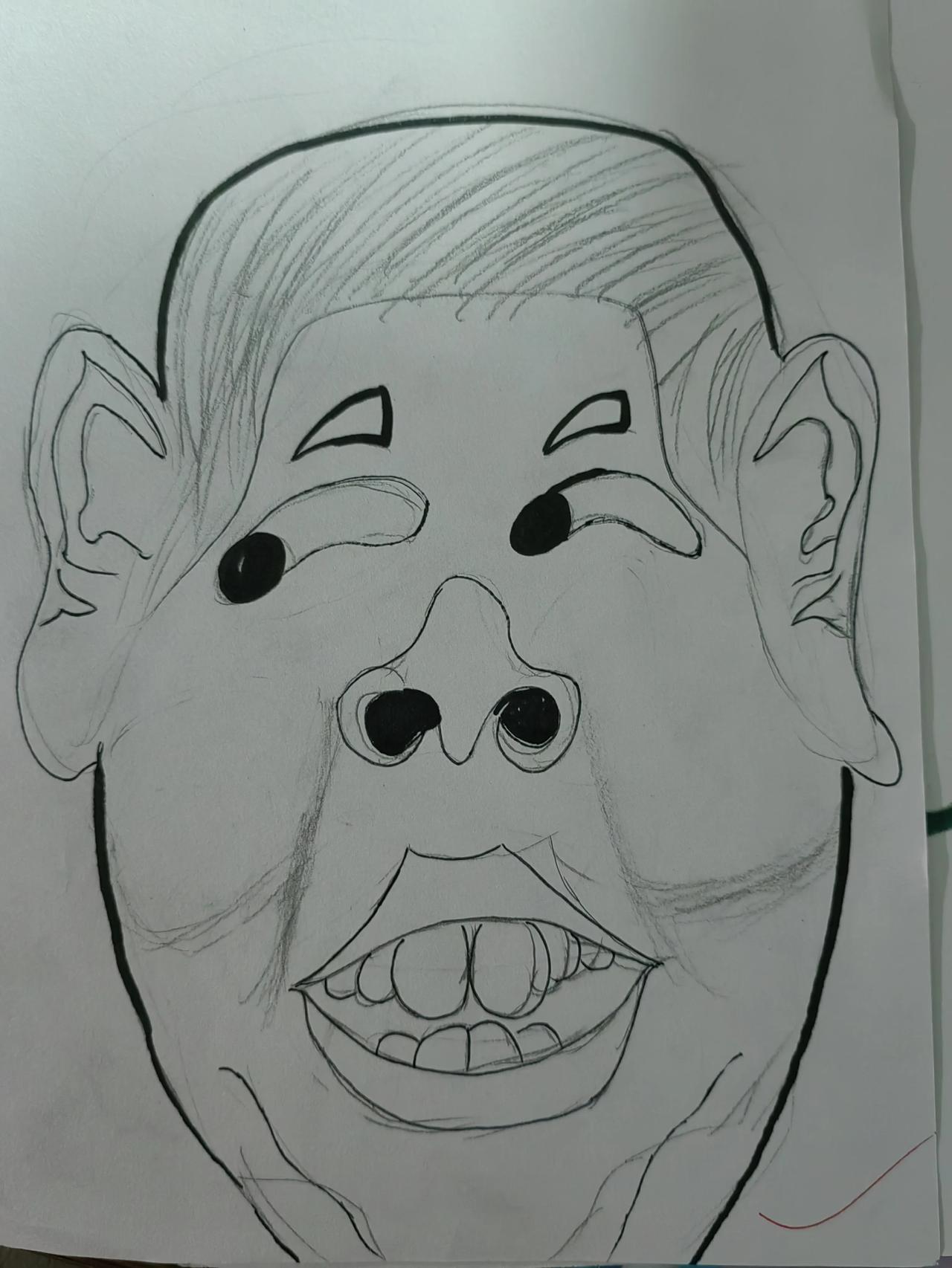 傻瓜怎么画才能一年级画脸简单画法怎么画好看傻子咋画人脸图片卡通