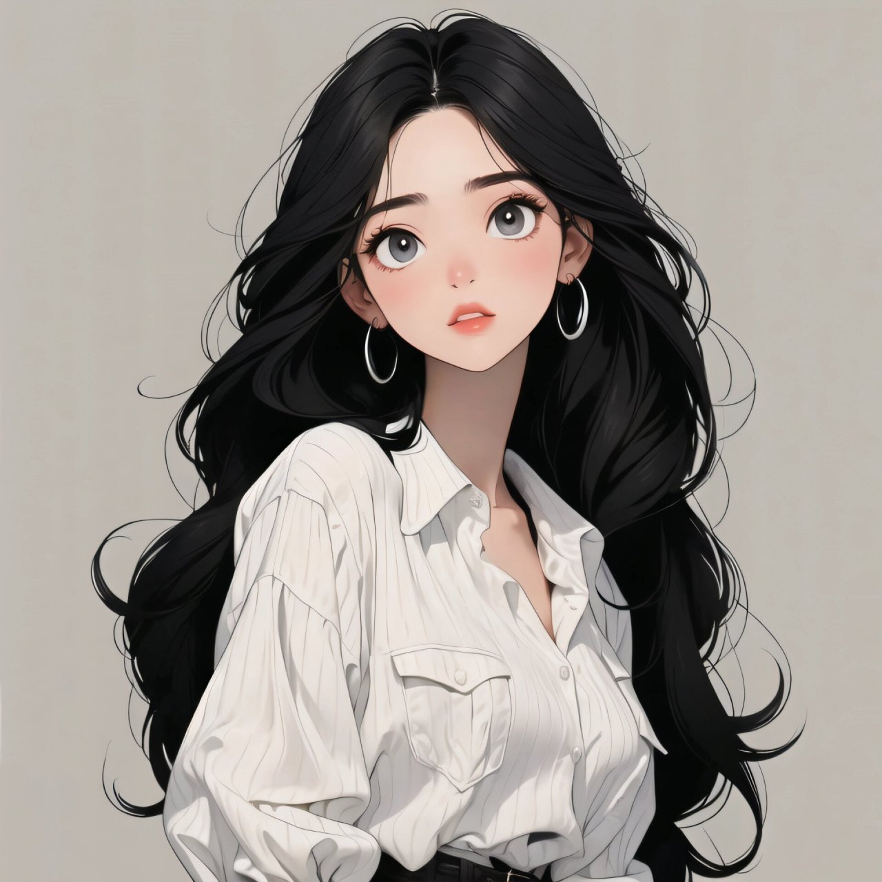 女生头像 职业头像系列之白衬衫