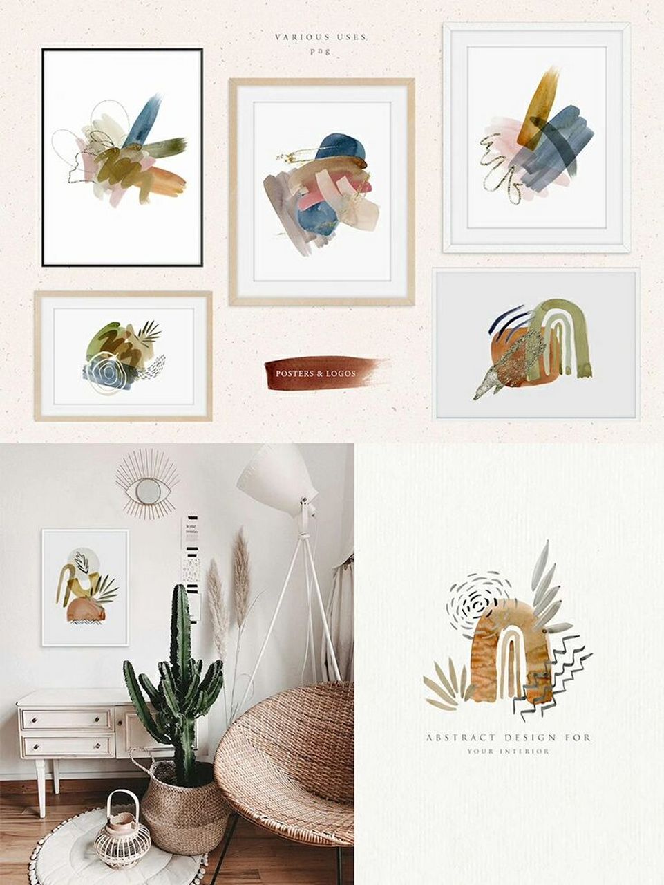 抽象水彩形状笔触飞溅画笔花卉海报标志素材 抽象水彩形状笔触飞溅剪