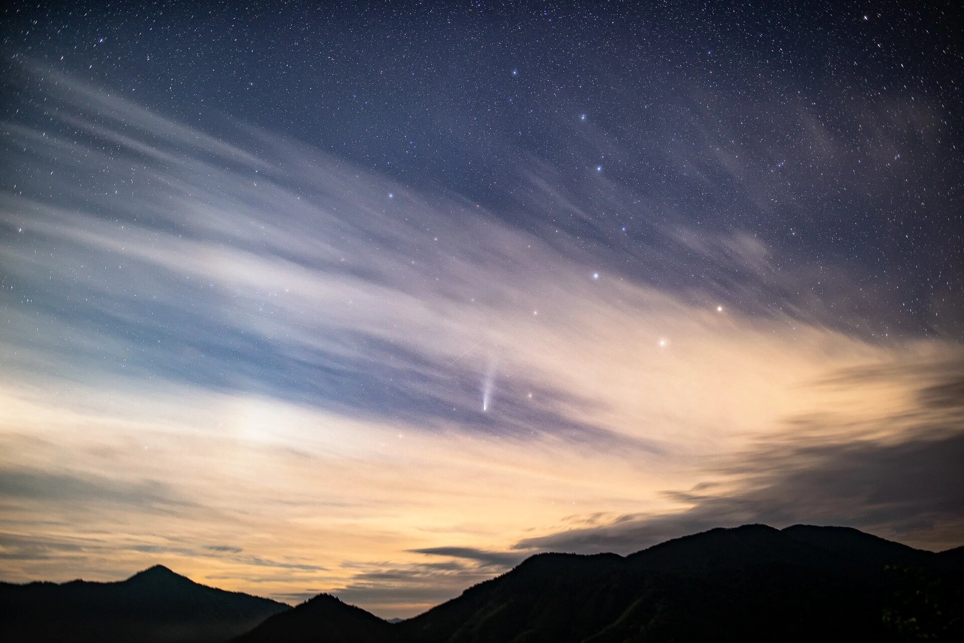 七星高照风景图图片