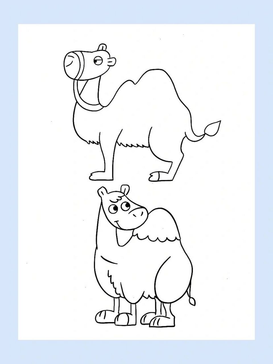 骆驼简笔画 背景图片