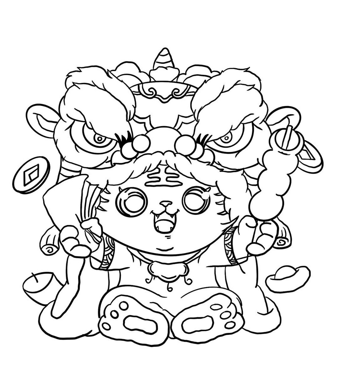 虎年主题画,太可爱了 小年已过,新年到,虎虎生威,金虎迎春,小老虎太
