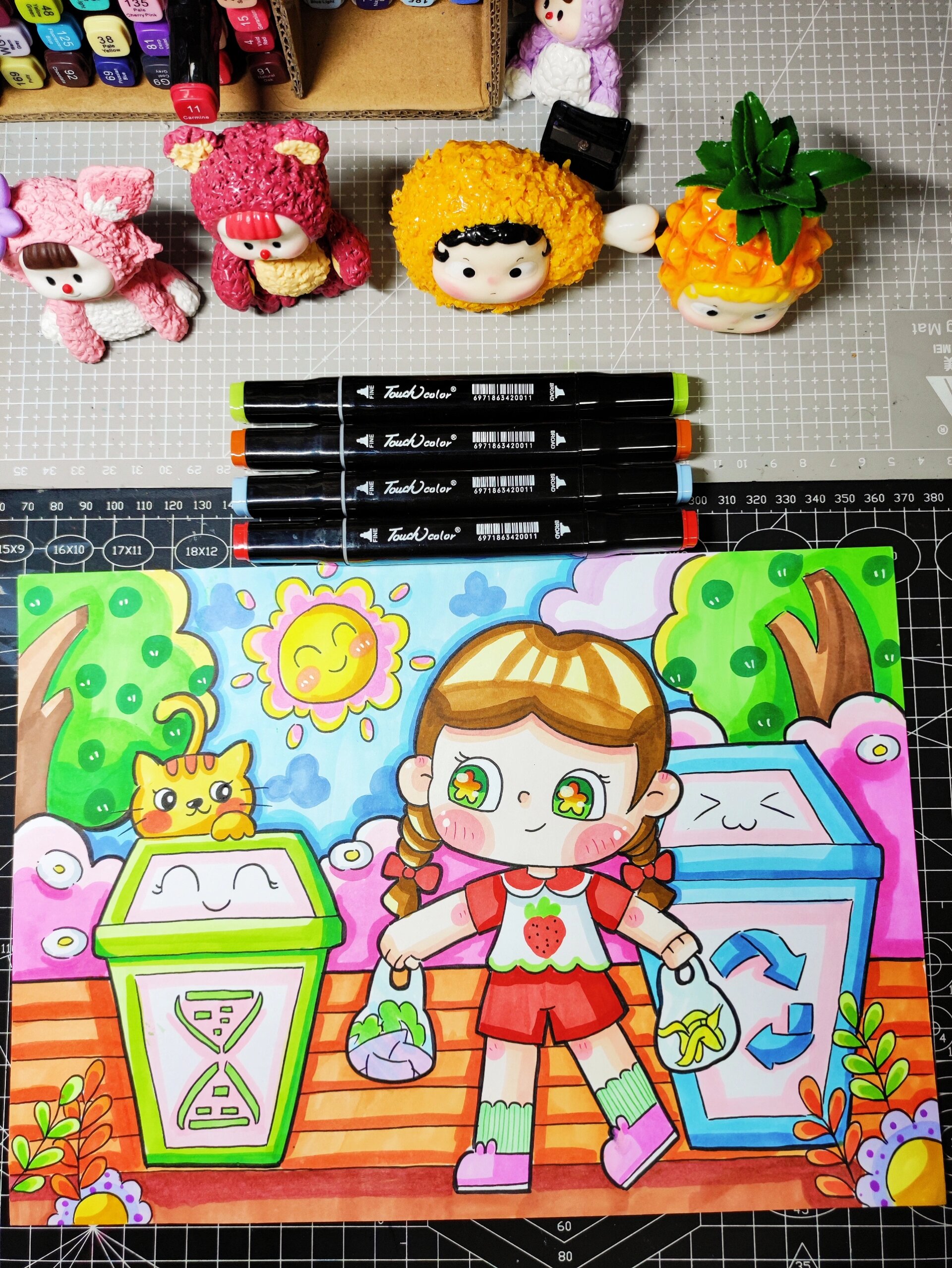 马克笔主题画《垃圾分类