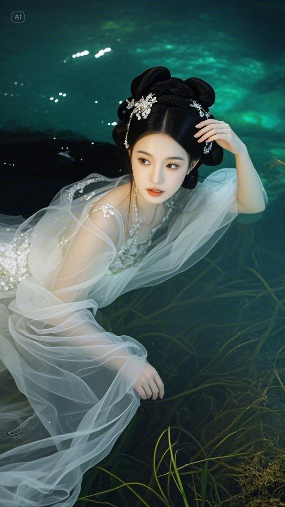 抖音鲛人图=古风鲛人唯美图片