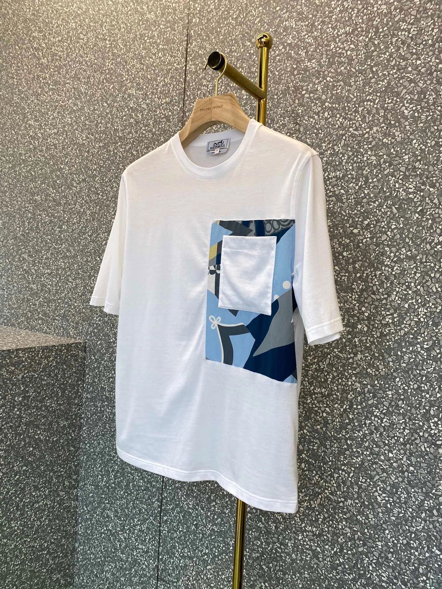 国内现货hermes爱马仕 22春夏新款男士t恤