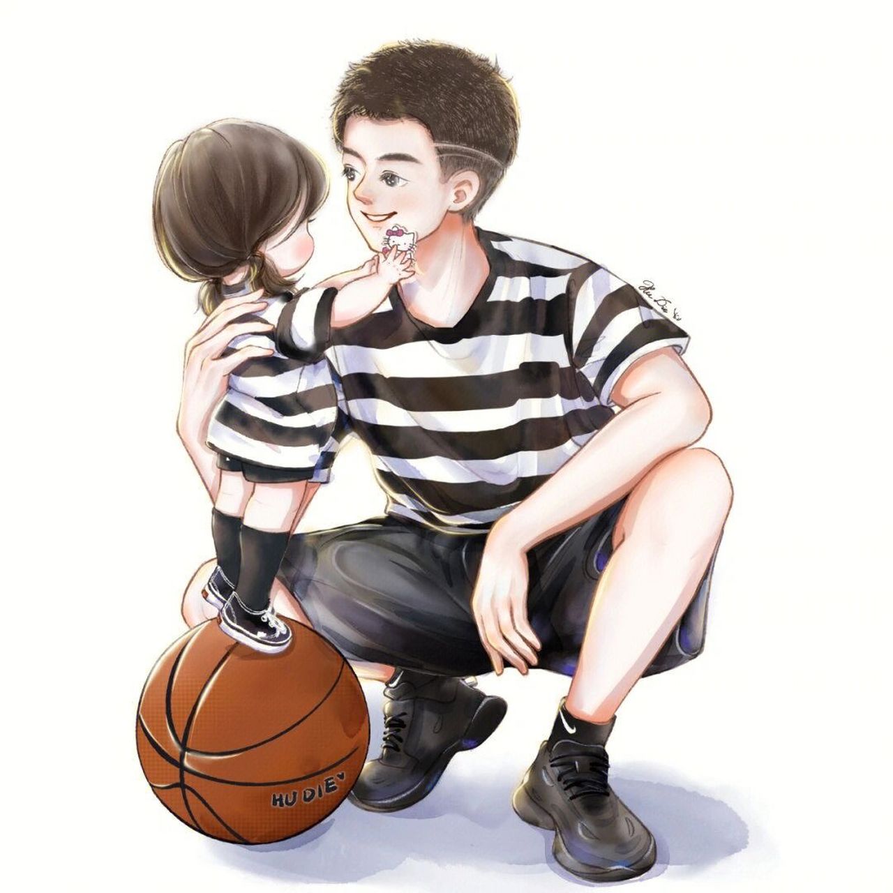 亲子头像爸爸和女儿 爸爸儿子亲子头像