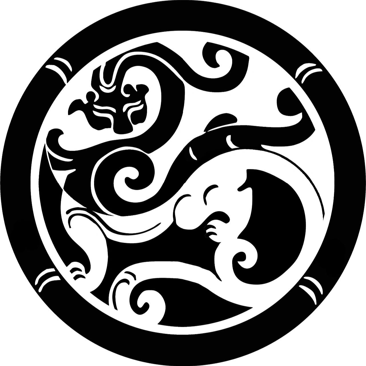 会徽释义 本会会徽以汉代螭龙纹为主体图案,寓意中华文明,龙的传人