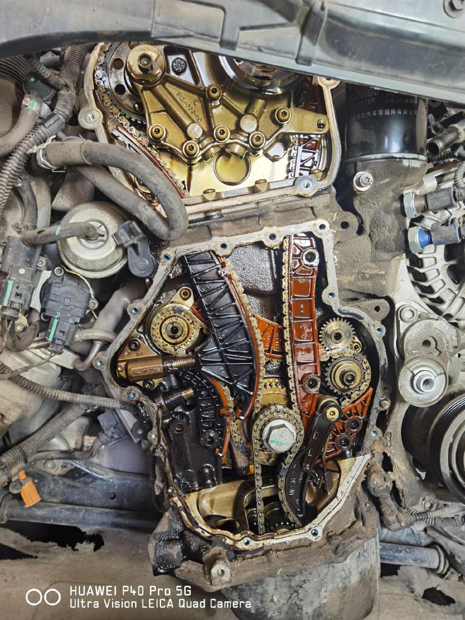 奥迪a6更换正时链条,凸轮轴,处理异响,完美解决