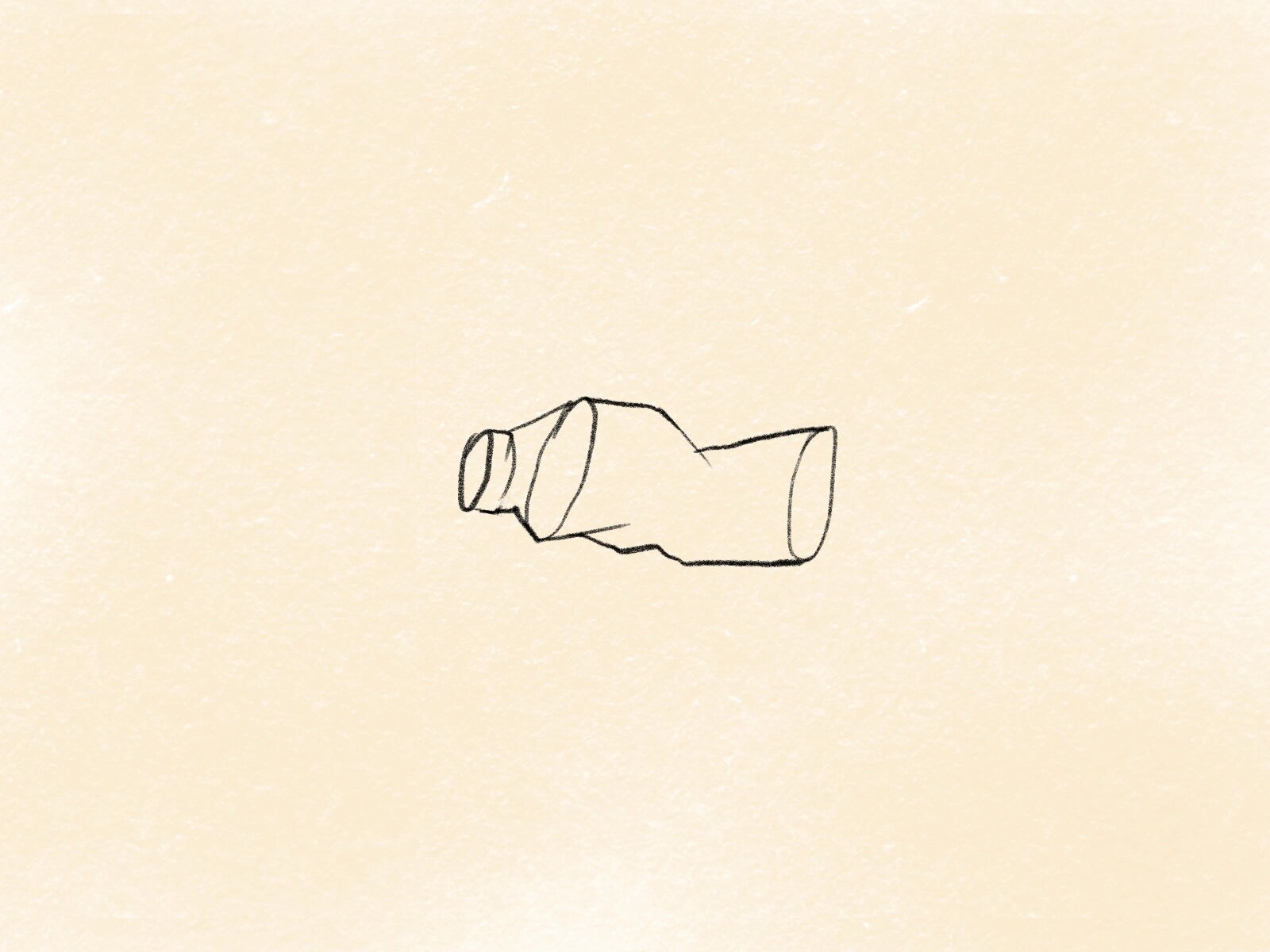 五步教你学会画一个矿泉水瓶