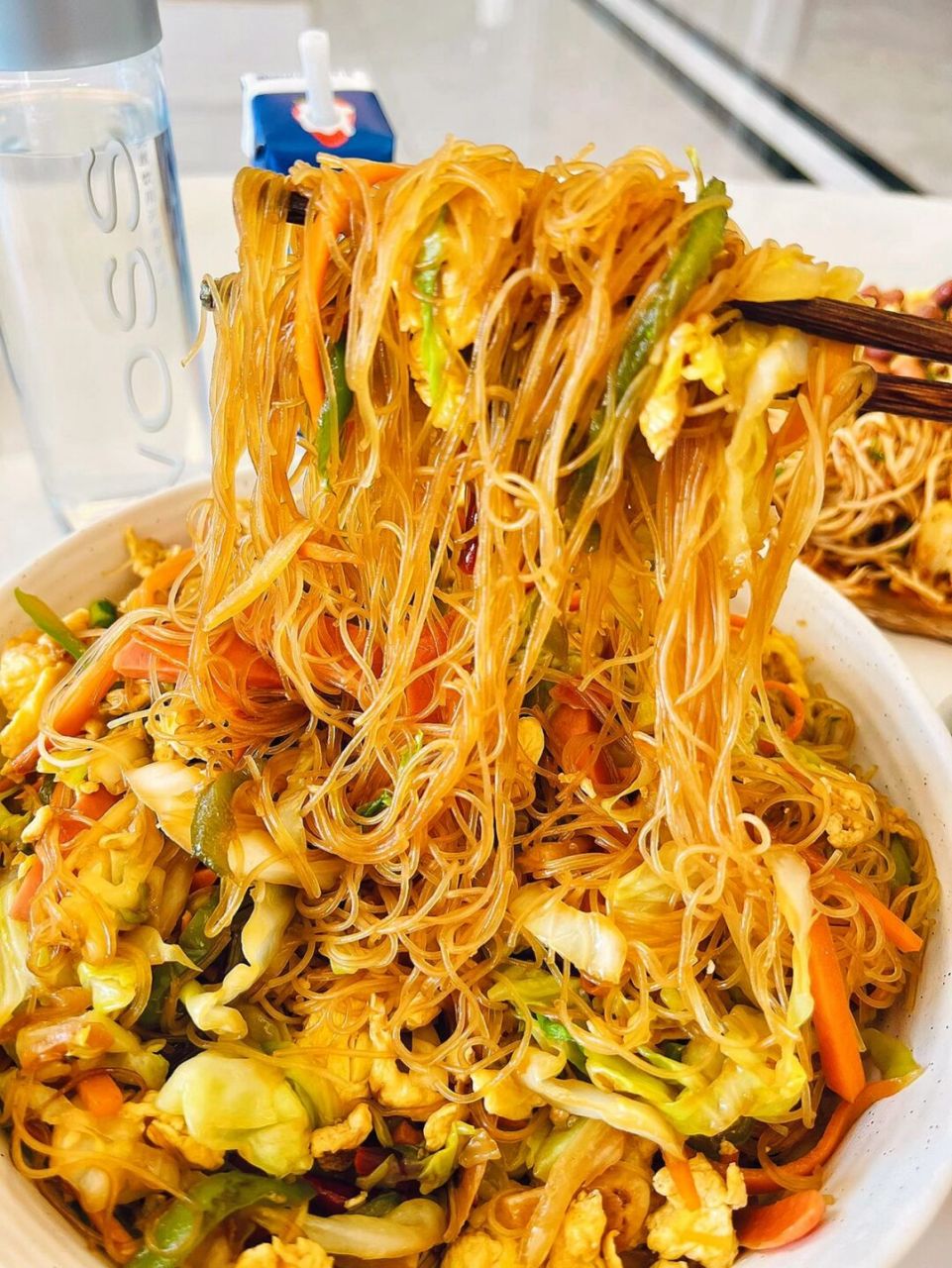 大同美食 在家做饭 素炒米粉 简单低卡低热 前几天晚上刷视频,看见