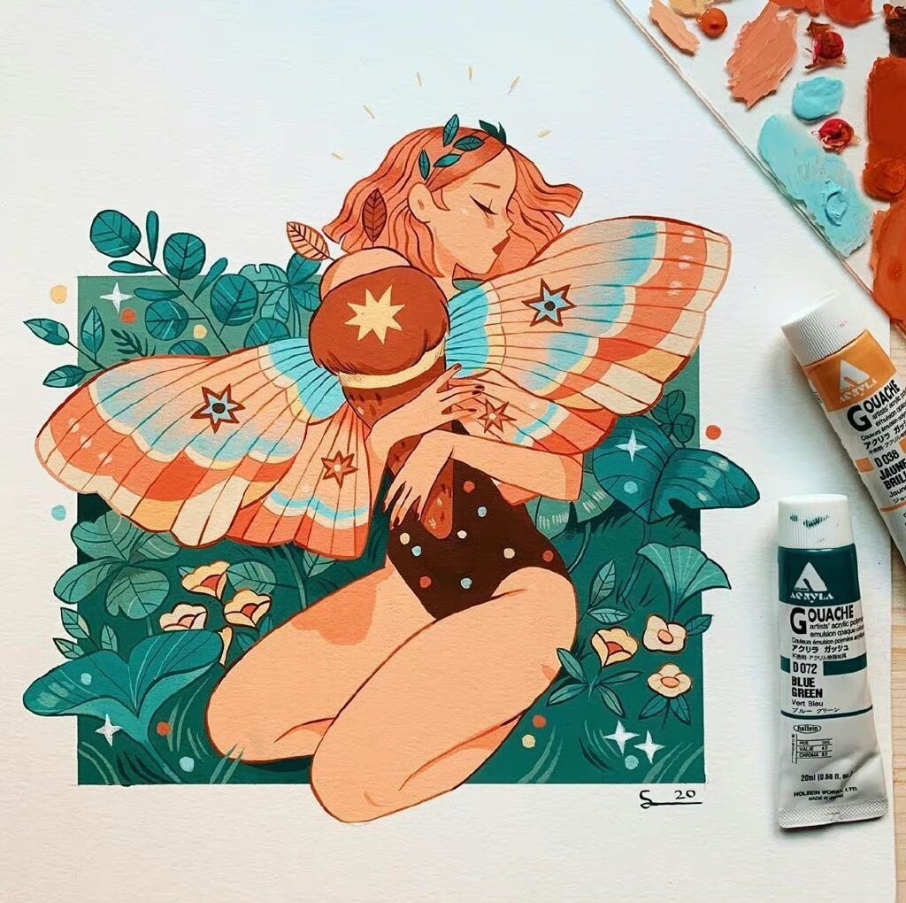 00sibylline meynet 00法国插画师,现居伦敦 	 她喜欢画的女孩和