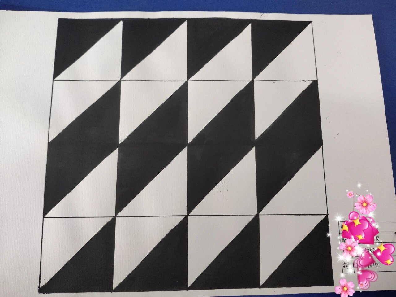 对比,渐变,重复,发射,点线面(都是临摹)#临摹# 构成作业#手绘临摹