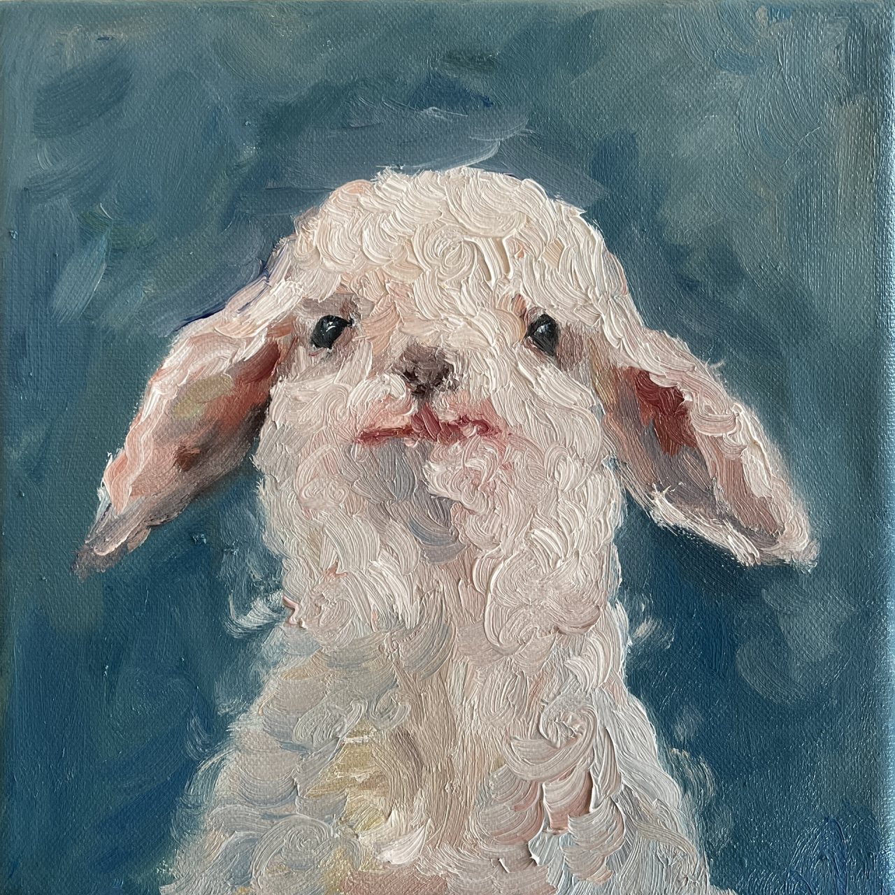 一只小羊91 临摹 fish(油画版) 原作者画的颜色很丰富 狠狠的学习了