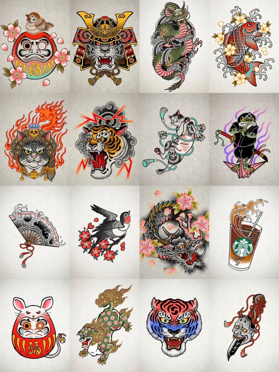 日式纹身小图拼接图片