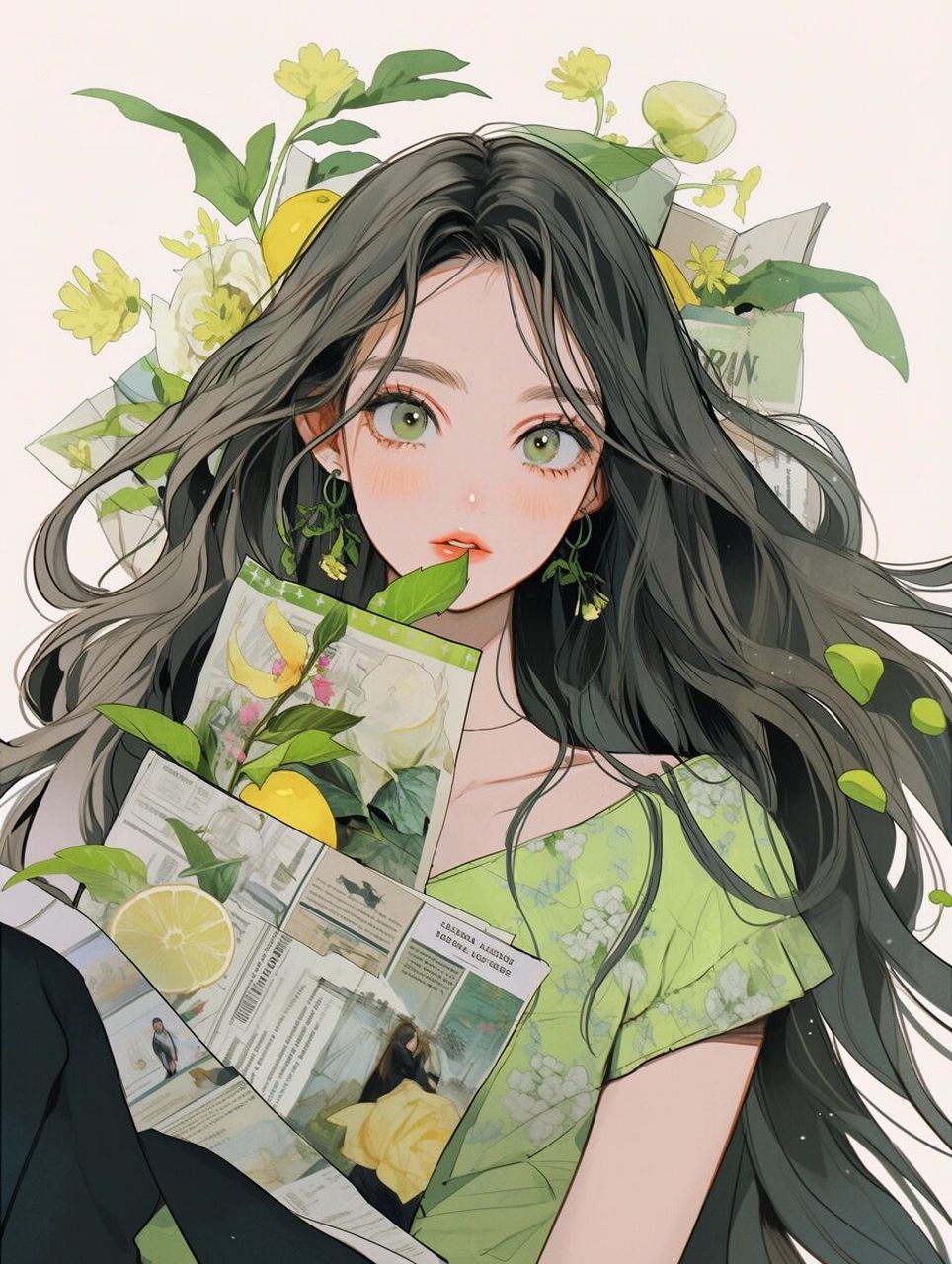 夏日柠檬 | 青柠简约女生头像 夏天是柠檬味的 讲到夏天能联想到的就