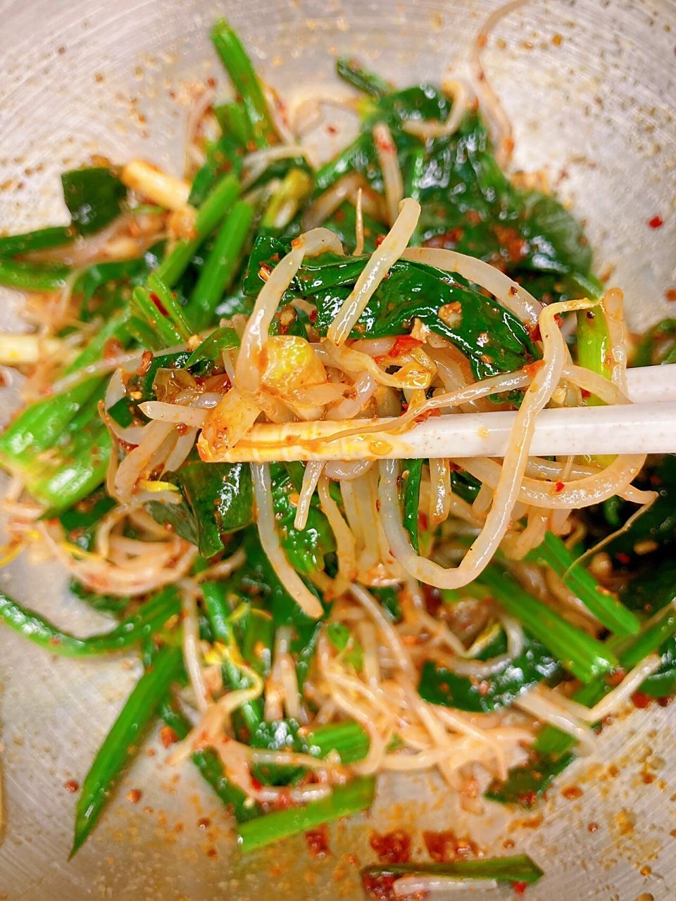 凉拌菠菜豆芽,豆芽与菠菜的碰撞,这也太好吃 91食材91 菠菜,绿豆