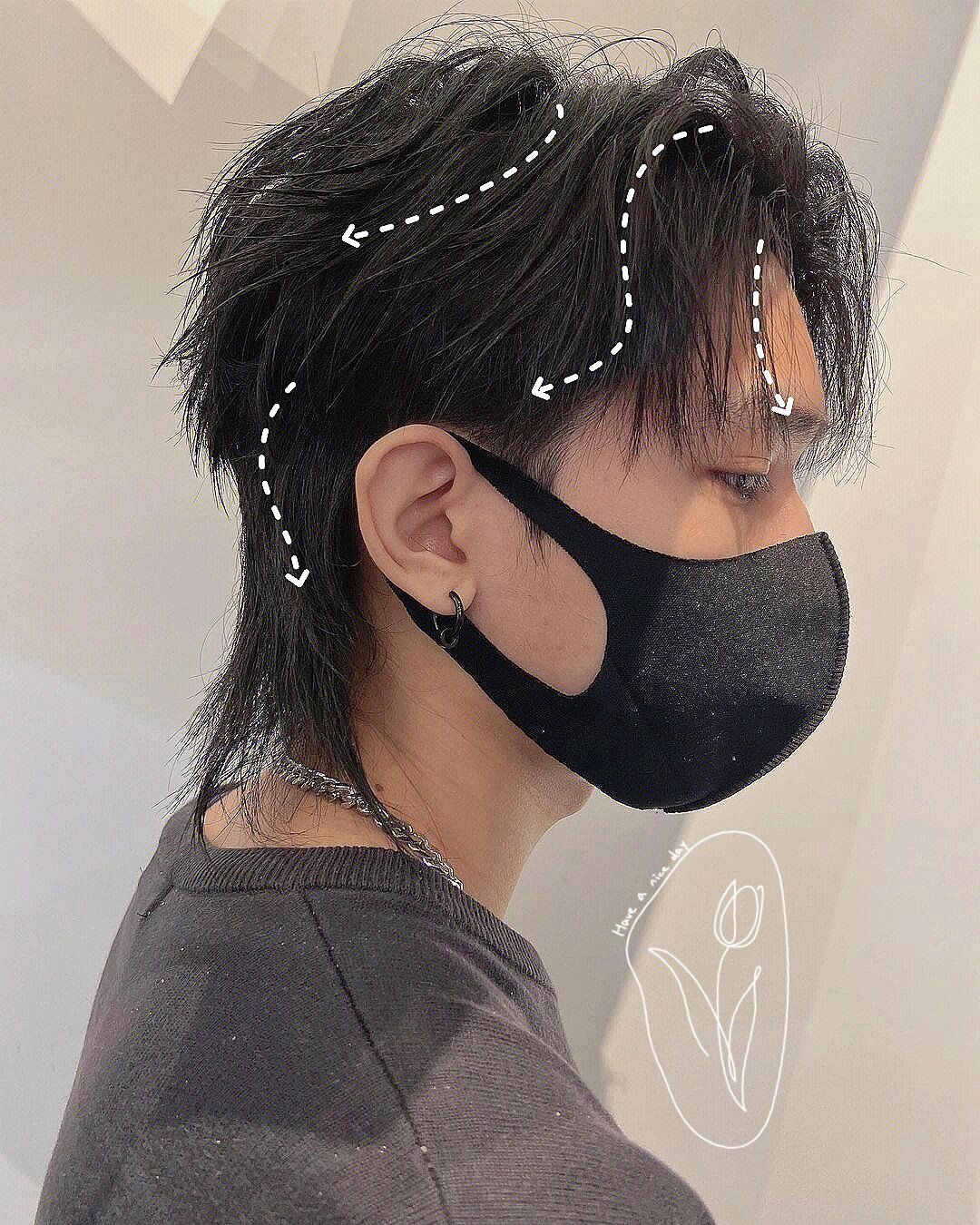 男生帅到没朋友的发型!狼尾三七分爆炸好看!