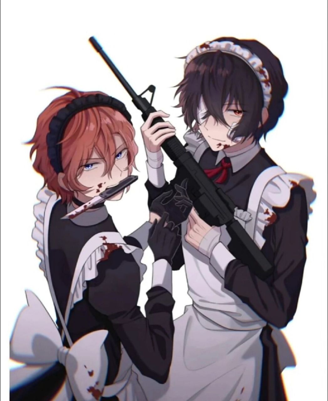 双黑美人计 中也:谁先上 太宰:你先上 中也