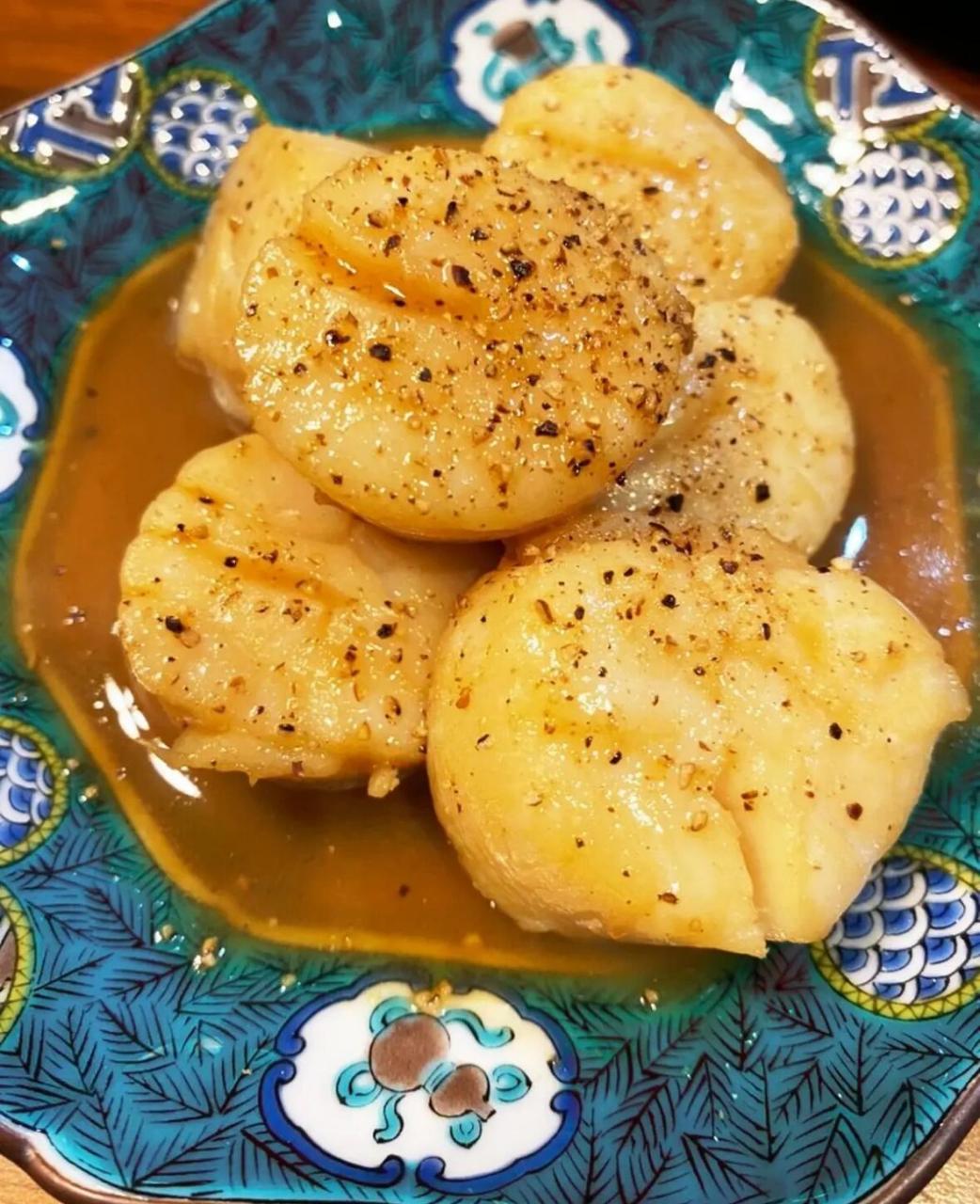 屋级别7515简单快速7515日式黄油扇贝柱 【材料】 新鲜扇贝柱