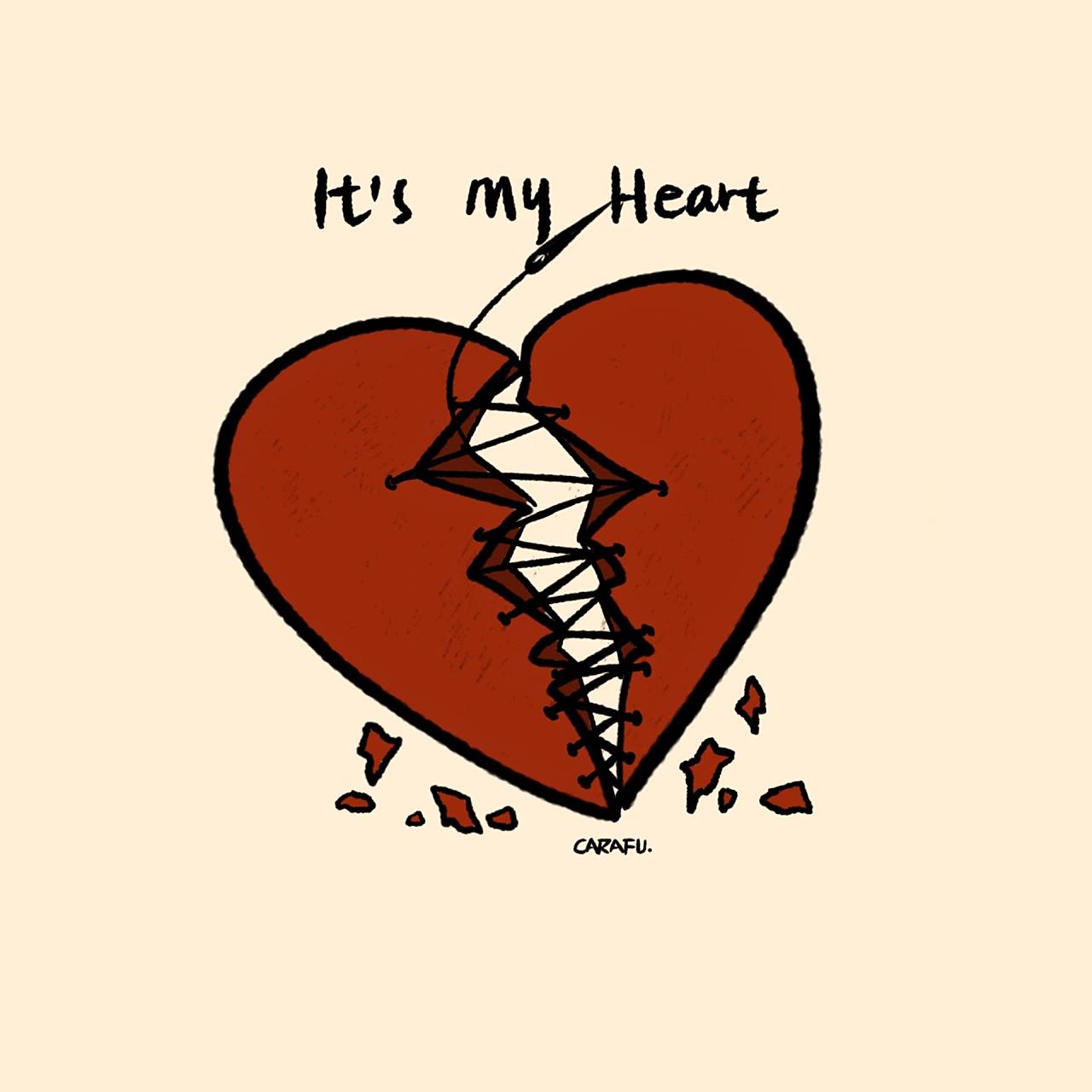 插画日记|受伤的心 受伤的心,缝缝补补又一年