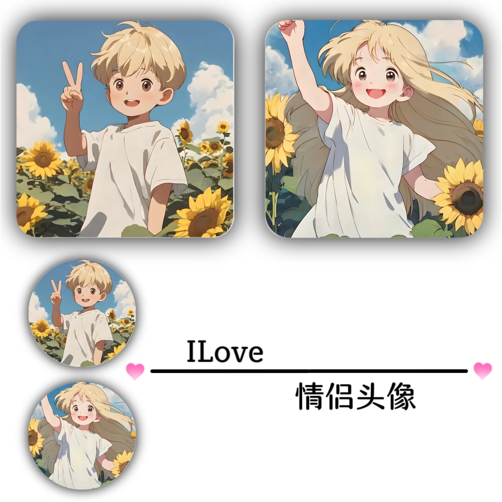 积极向上的向日葵可爱情头