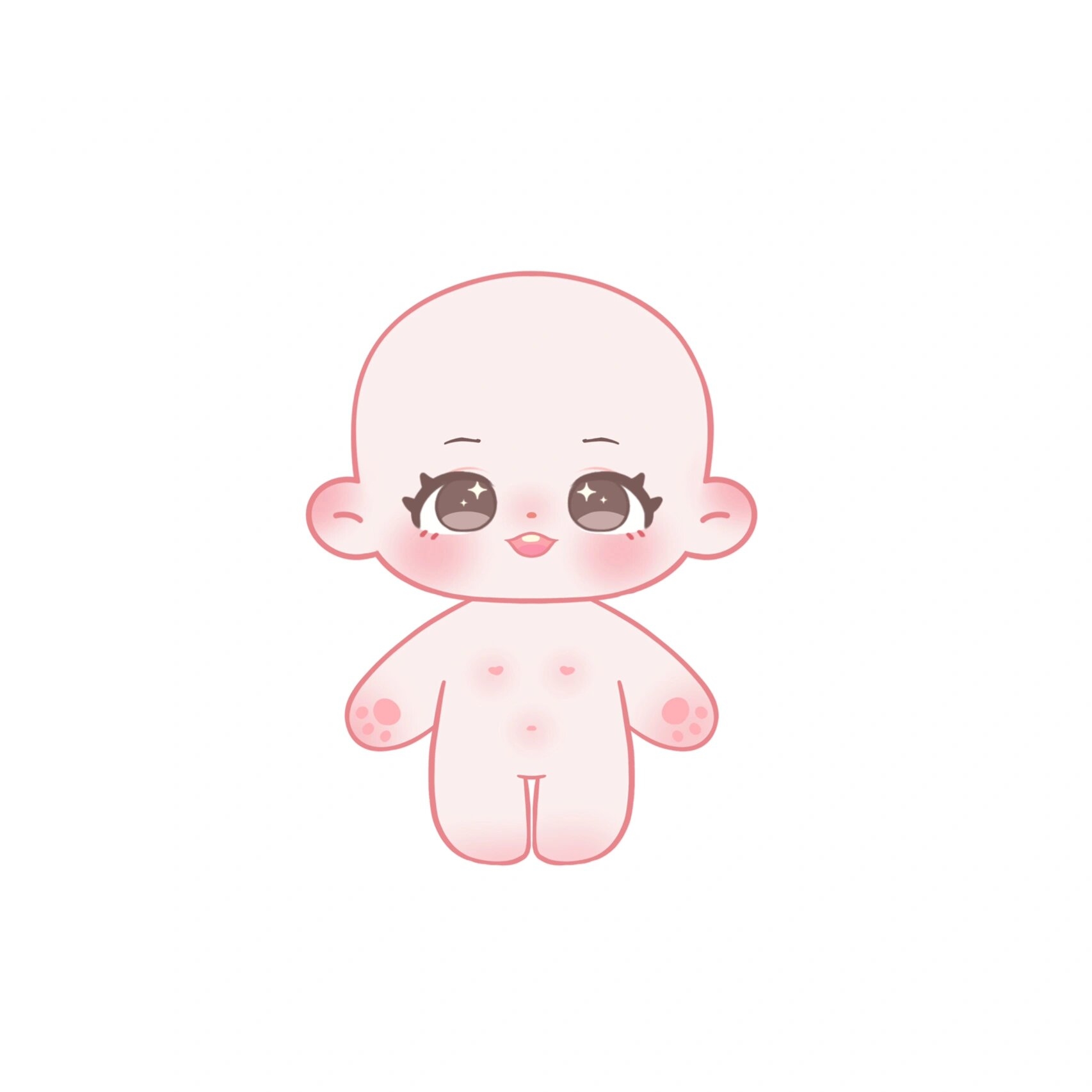 棉花娃娃换装素体素材