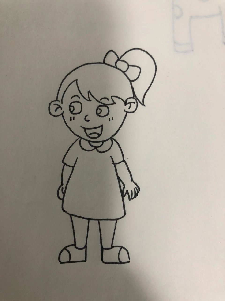 简笔画14/人物篇/小女孩 简笔画教程,适合新手入门和幼教考编.