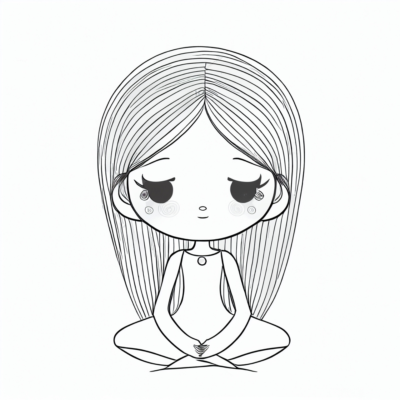 冥想的小姐姐头像,治愈头像