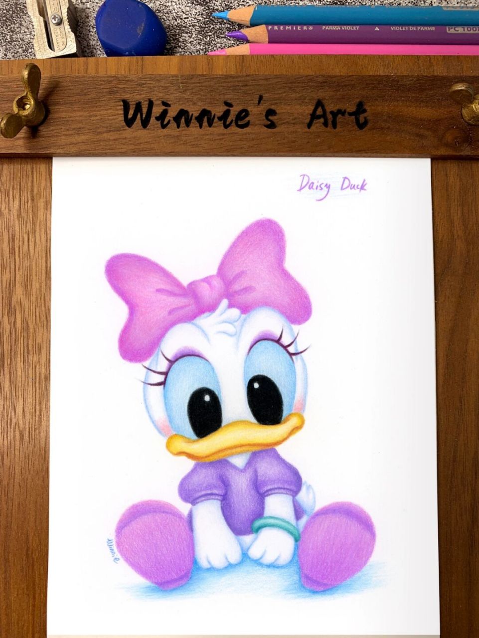 【手绘彩铅迪士尼】黛丝/附线稿 老规矩:完整绘画过程