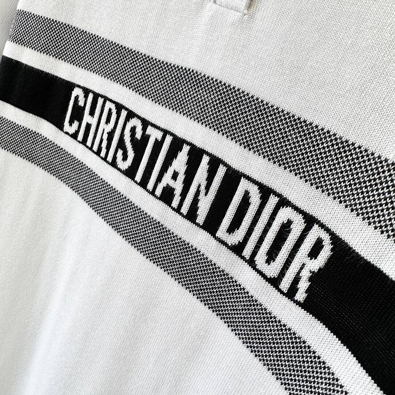 dior/迪奥logo条纹印花翻领polo针织衫        dior/迪奥新款字母logo