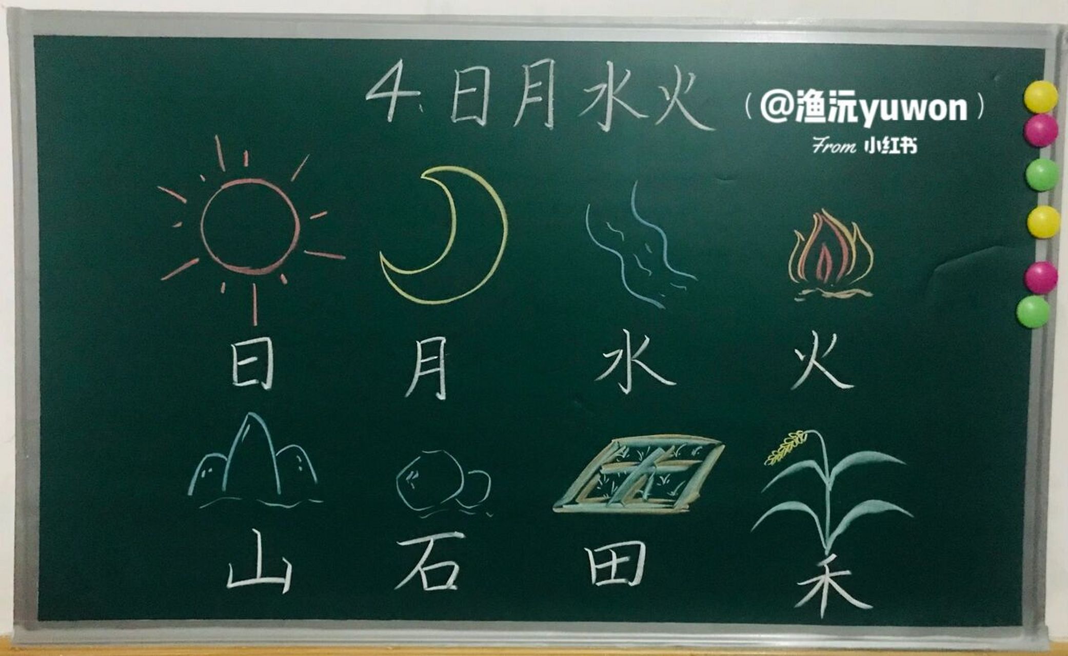 一(上)《日月水火》备课笔记94 板书设计 7978有时间就会更新