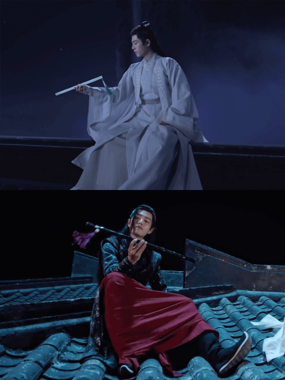 肖战又在房顶转笛子了,但是和四年前相比,他的表现是否进步了呢?