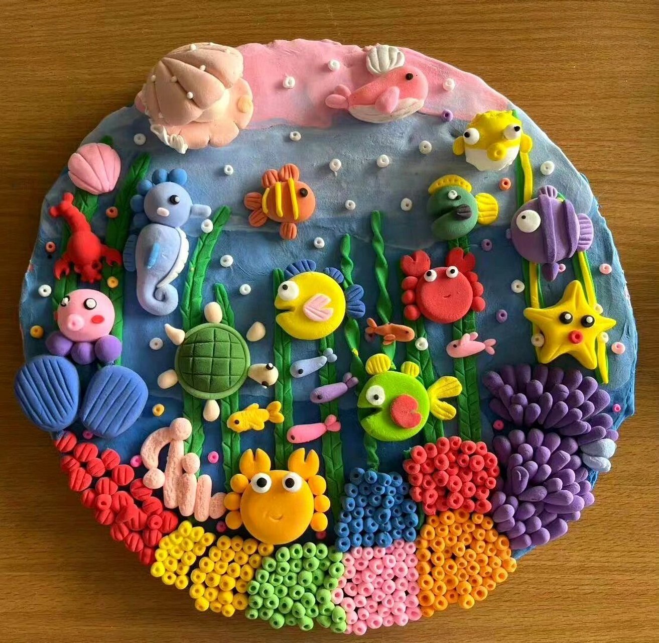 超轻粘土—海底世界 #海底世界# #超轻粘土# #橡皮泥手工制作