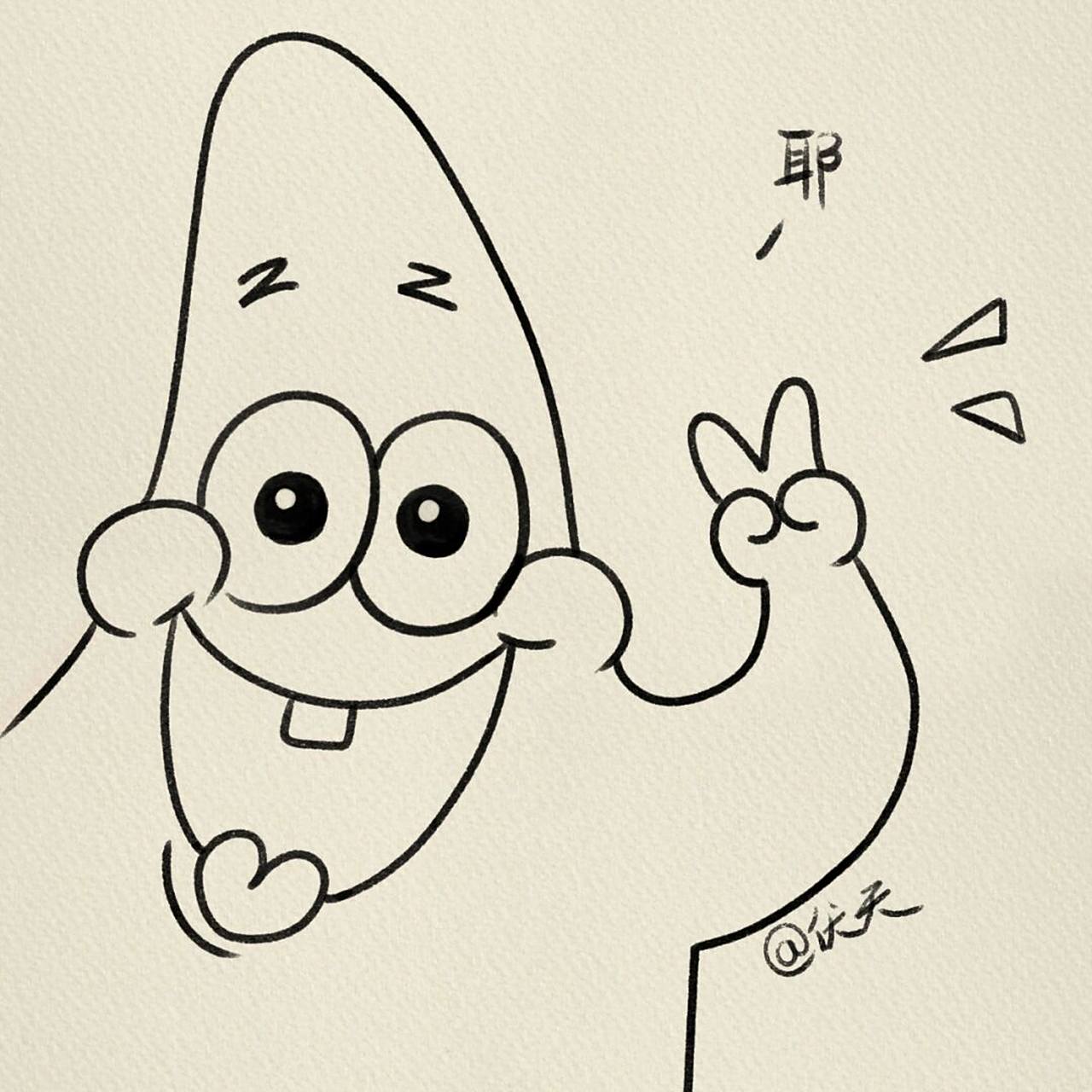 派大星简笔画‖(19) #简笔画教程# #简笔画# #画个简笔画# #可爱简笔