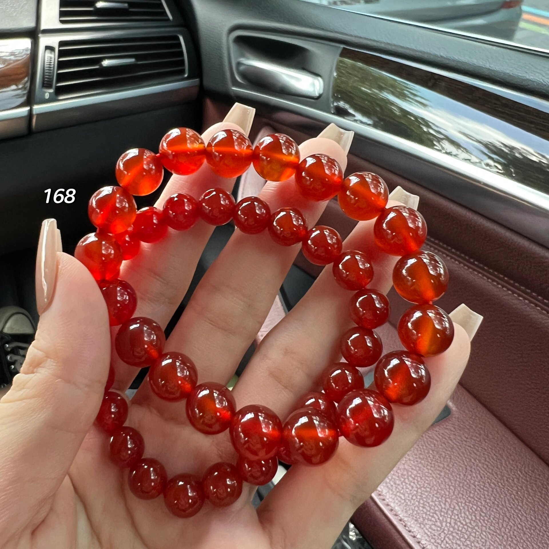 出鸡血红红玛瑙串珠 尺寸10mm 8mm